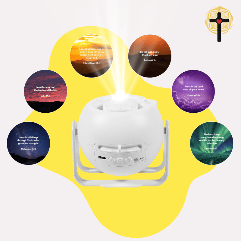 (GIFTING OFFER) Godisabove Bible Verse Projector (6 Free Scripture Discs Included)