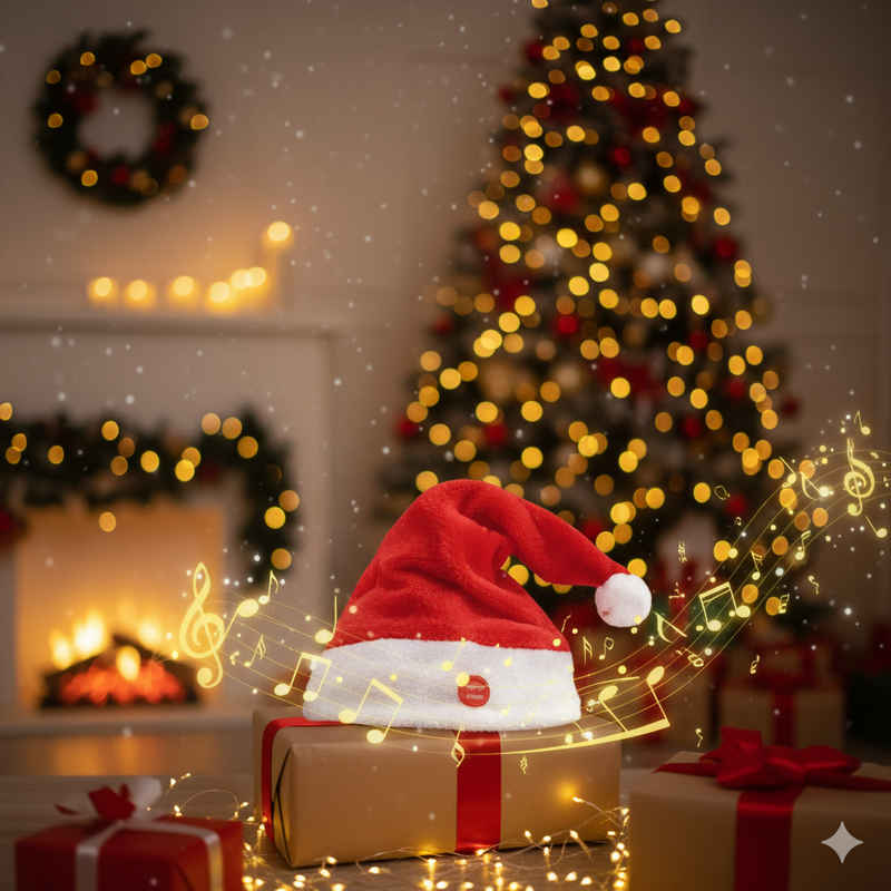 Gorro Maluco do Papai Noel - Dança, Toca e Espalha Risadas + Brinde Exclusivo