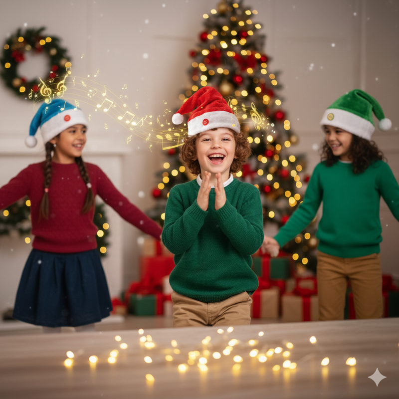 Gorro Maluco do Papai Noel - Dança, Toca e Espalha Risadas + Brinde Exclusivo